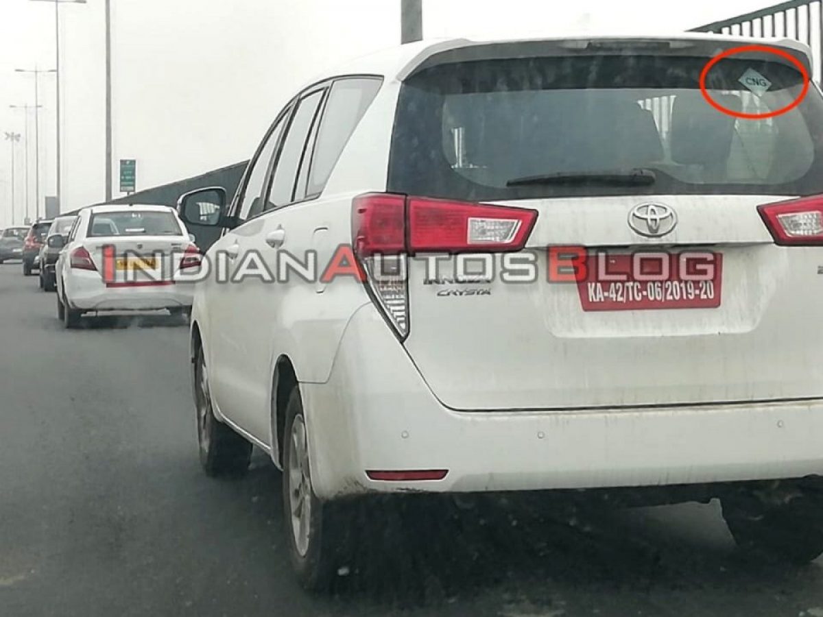 Toyota Innova Crysta Company Fitted Cng Spied Testing