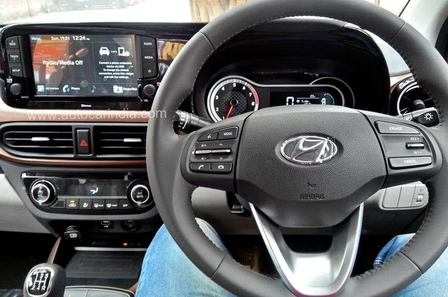 Hyundai Aura interior details leaked before the launch today | Image Courtesy: AutocarIndia