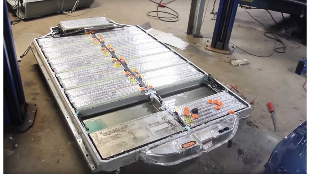 A Tesla battery pack