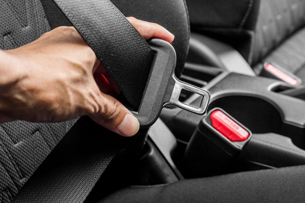 Seat belts in a car