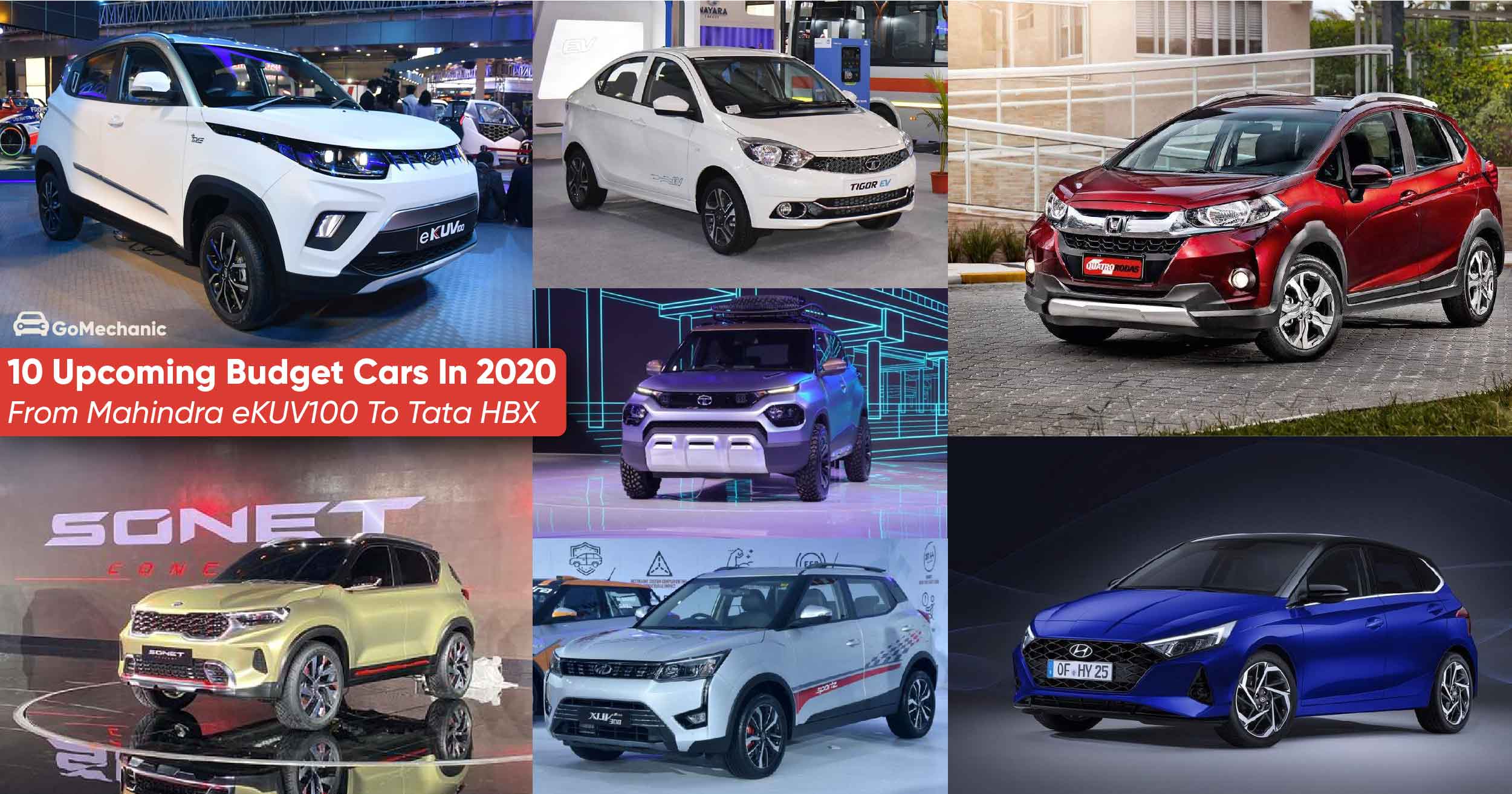 10 Upcoming Budget Cars In 2020: From Mahindra eKUV100 To Tata HBX