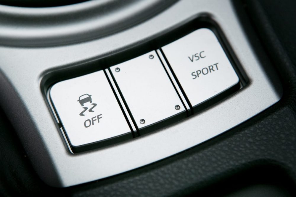 Traction Control System Switch In A Car