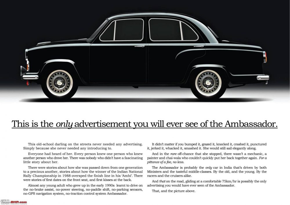 HM Ambassador's Only Advertisement | Credits: TeamBHP