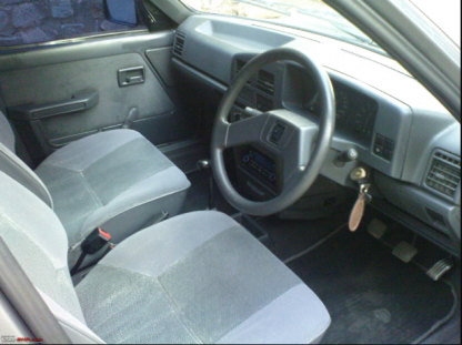 Interior of PAL Peugeot 309 | Credits: TeamBHP