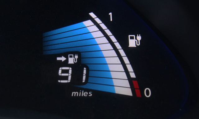 EV battery range indicator