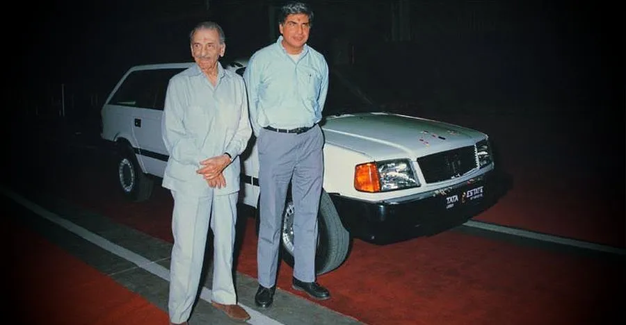 JRD Tata and Ratan Tata with the Tata Estate