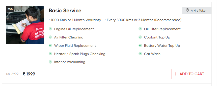 GoMechanic's Basic Service Package for Maruti Suzuki Alto