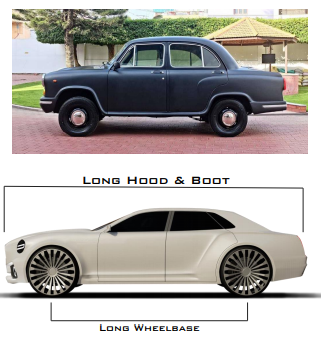 Ambassador Comparison Longer Hood and Wheelbase