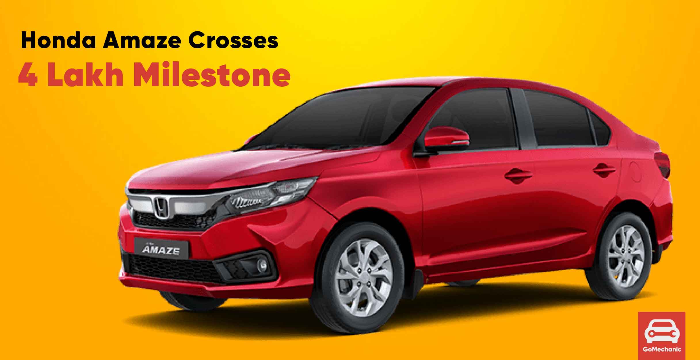 Honda Amaze crosses 4 lakh milestone in India