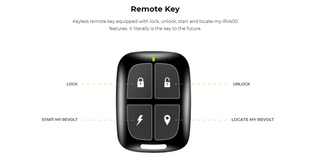 Revolt RV400 Remote Key