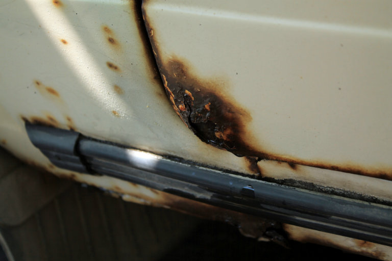 Rusting on car doors