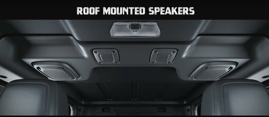 Roof mouted speakers