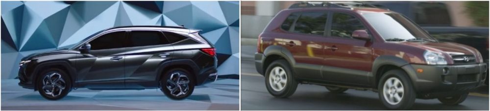 Hyundai Tucson Side Profile Comparison