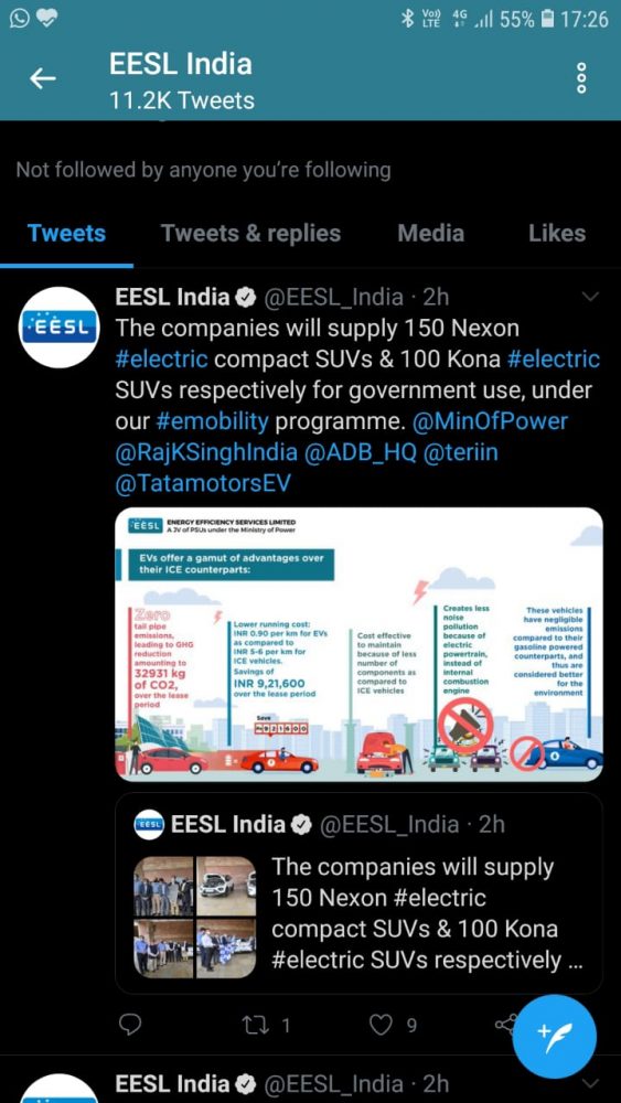 EESL to obtain Tata Nexon EVs and Hyundai Kona