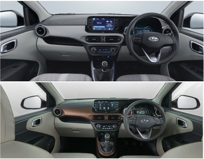Hyundai Aura vs Nios interior