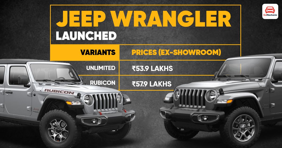 Made-in-India 2021 Jeep Wrangler Launched @ ₹ Lakhs