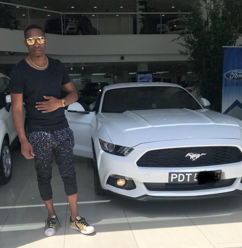 DJ Bravo With His Ford Mustang