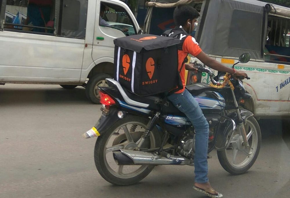 Swiggy delivery guy's delivery partner