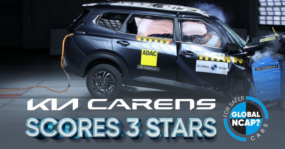 Kia Carens Scores 3 Starts In Recent Global NCAP Crash Test