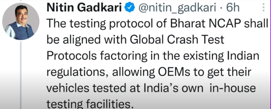 "Nitin gadkari on Bharat NCAP