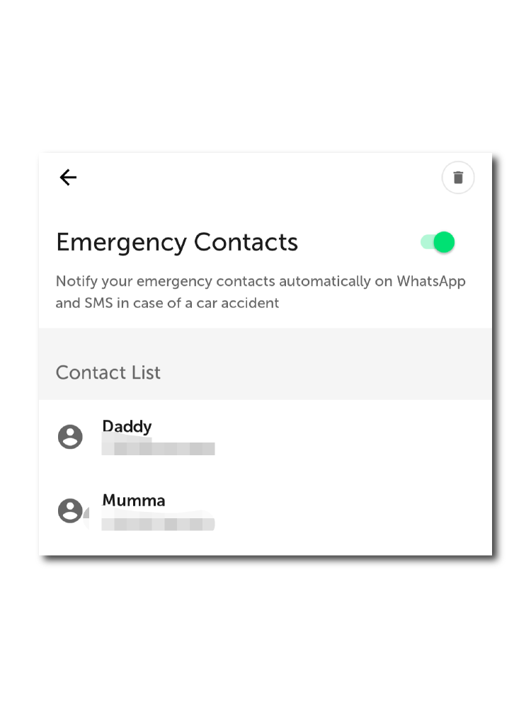 Emergency Contacts | GoConnect OBD