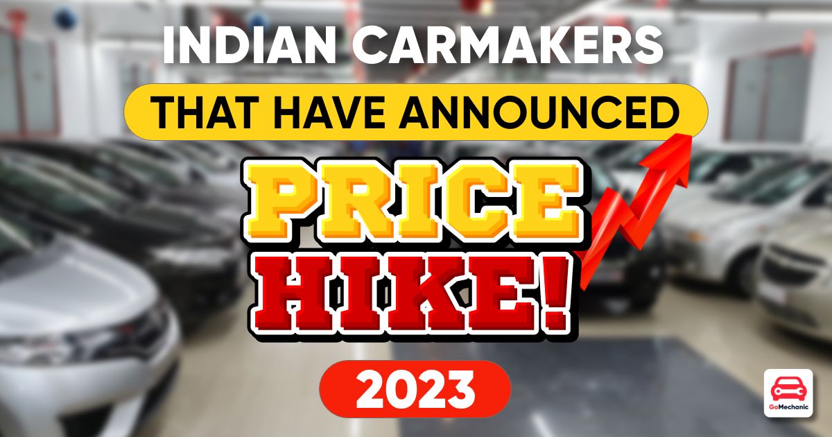Car Price Hike In India 2023